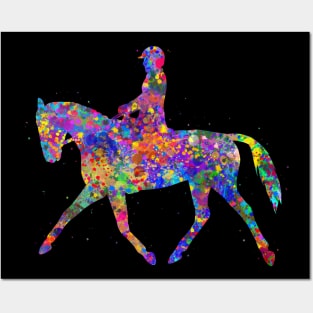 Equestrian watercolor Posters and Art